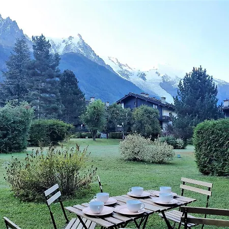 Vue Mont Blanc Avec Jardin